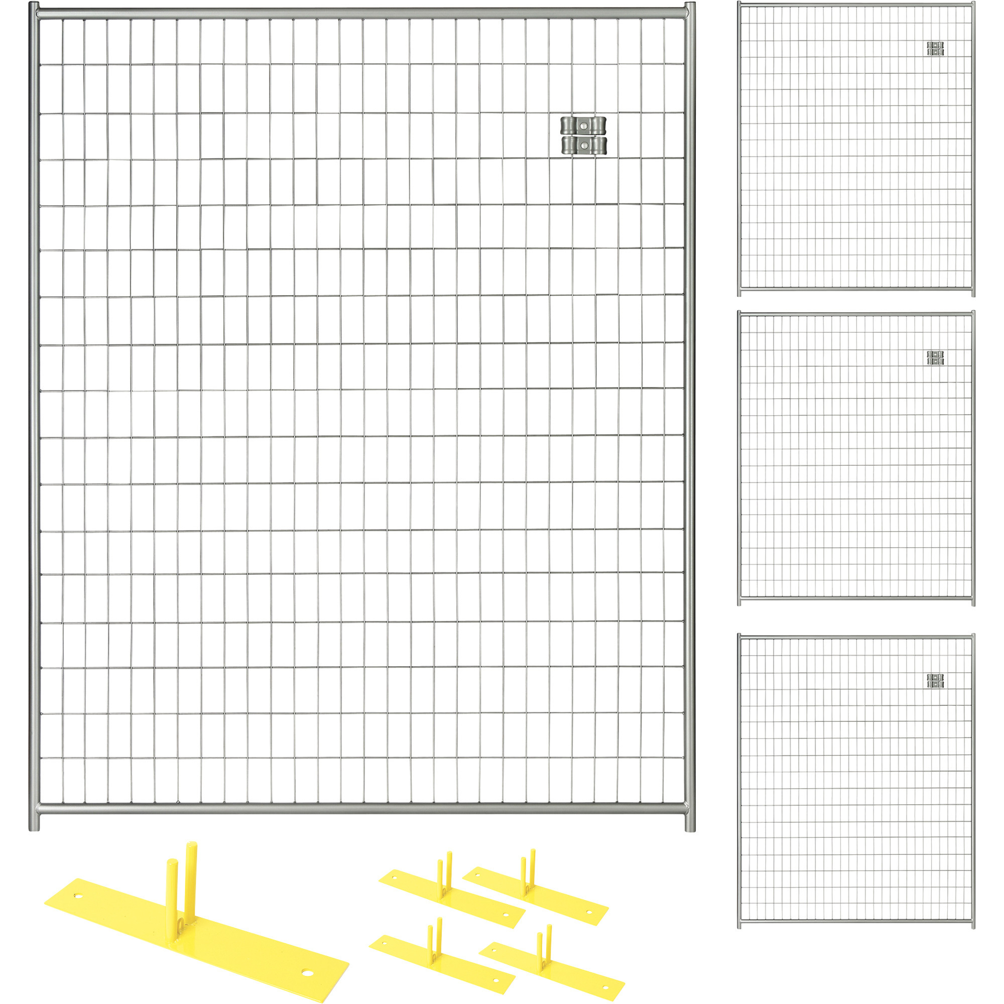 Jewett-Cameron 4-Panel Perimeter Patrol Kit, Temporary Fence Panels, Each 5ft. x 6ft., Model# RF 0505 WWP